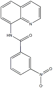 3-硝基-N-(喹啉-8-基)苯甲酰胺 结构式