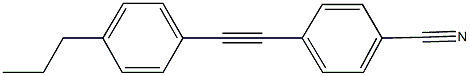 4-[(4-propylphenyl)ethynyl]benzonitrile 结构式