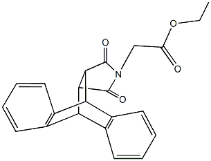 ethyl (16,18-dioxo-17-azapentacyclo[6.6.5.0~2,7~.0~9,14~.0~15,19~]nonadeca-2,4,6,9,11,13-hexaen-17-yl)acetate 结构式