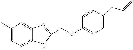 2-[(4-allylphenoxy)methyl]-5-methyl-1H-benzimidazole 结构式