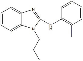 N-(2-methylphenyl)-N-(1-propyl-1H-benzimidazol-2-yl)amine 结构式
