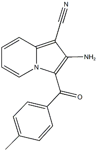 2-amino-3-(4-methylbenzoyl)-1-indolizinecarbonitrile 结构式