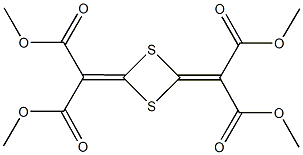 dimethyl 2-{4-[2-methoxy-1-(methoxycarbonyl)-2-oxoethylidene]-1,3-dithietan-2-ylidene}malonate 结构式