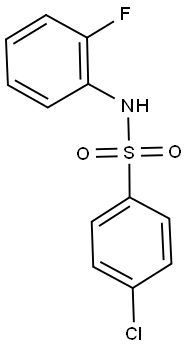 4-chloro-N-(2-fluorophenyl)benzenesulfonamide 结构式