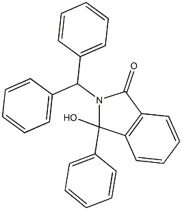 2-benzhydryl-3-hydroxy-3-phenyl-1-isoindolinone 结构式