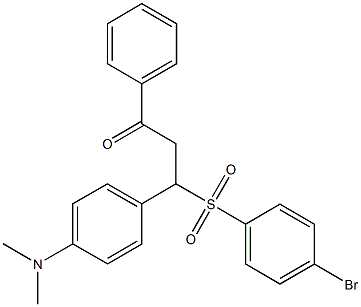 3-[(4-bromophenyl)sulfonyl]-3-[4-(dimethylamino)phenyl]-1-phenylpropan-1-one 结构式