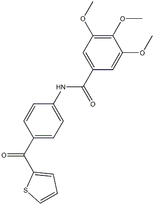 3,4,5-trimethoxy-N-[4-(2-thienylcarbonyl)phenyl]benzamide 结构式