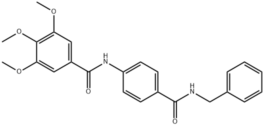 N-{4-[(benzylamino)carbonyl]phenyl}-3,4,5-trimethoxybenzamide 结构式