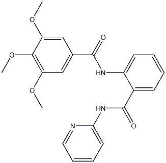 3,4,5-trimethoxy-N-{2-[(2-pyridinylamino)carbonyl]phenyl}benzamide 结构式