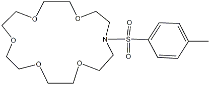 16-[(4-methylphenyl)sulfonyl]-1,4,7,10,13-pentaoxa-16-azacyclooctadecane 结构式