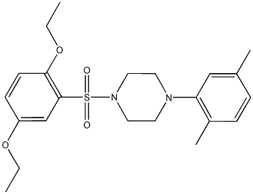 1-[(2,5-diethoxyphenyl)sulfonyl]-4-(2,5-dimethylphenyl)piperazine 结构式