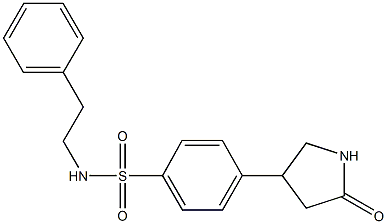 4-(5-oxo-3-pyrrolidinyl)-N-(2-phenylethyl)benzenesulfonamide 结构式