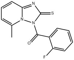 3-(2-fluorobenzoyl)-5-methyl[1,2,4]triazolo[1,5-a]pyridine-2(3H)-thione 结构式