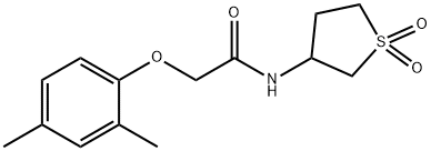 2-(2,4-dimethylphenoxy)-N-(1,1-dioxidotetrahydro-3-thienyl)acetamide 结构式
