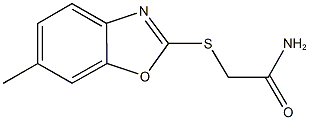 2-[(6-methyl-1,3-benzoxazol-2-yl)sulfanyl]acetamide 结构式