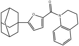 1-[5-(1-adamantyl)-2-furoyl]-1,2,3,4-tetrahydroquinoline 结构式