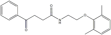 N-[2-(2,6-dimethylphenoxy)ethyl]-4-oxo-4-phenylbutanamide 结构式
