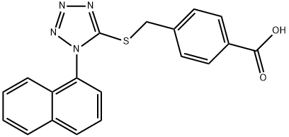 4-({[1-(1-naphthyl)-1H-tetraazol-5-yl]sulfanyl}methyl)benzoic acid 结构式