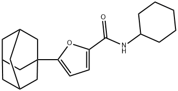 5-(1-adamantyl)-N-cyclohexyl-2-furamide 结构式