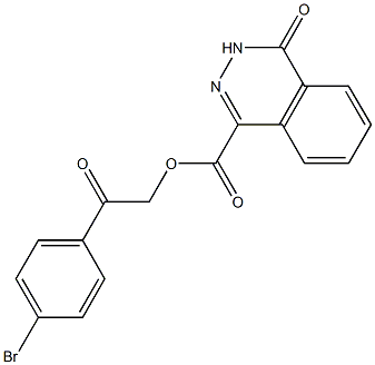 2-(4-bromophenyl)-2-oxoethyl 4-oxo-3,4-dihydro-1-phthalazinecarboxylate 结构式