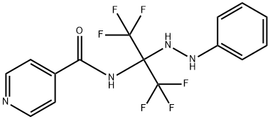 N-[2,2,2-trifluoro-1-(2-phenylhydrazino)-1-(trifluoromethyl)ethyl]isonicotinamide 结构式