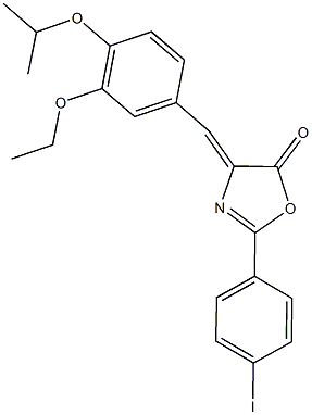 4-(3-ethoxy-4-isopropoxybenzylidene)-2-(4-iodophenyl)-1,3-oxazol-5(4H)-one 结构式