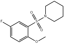 1-[(5-fluoro-2-methoxyphenyl)sulfonyl]piperidine 结构式