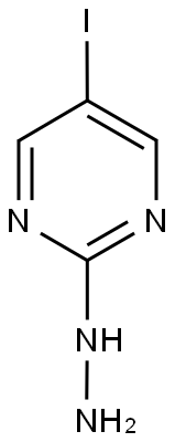 2-肼基-5-碘嘧啶 结构式