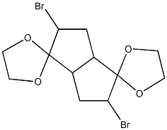 2',5'-dibromo-1',2',3',3'a,4',5',6'a-octahydrodispiro[(1,3)-dioxolane-2,3'-pentalene-6',2''-(1,3)-dioxolane] 结构式