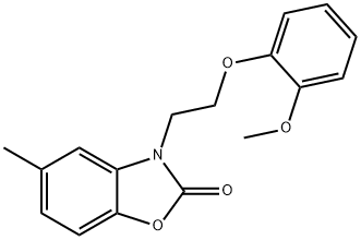 3-[2-(2-methoxyphenoxy)ethyl]-5-methyl-1,3-benzoxazol-2(3H)-one 结构式