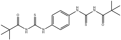 N-(2,2-dimethylpropanoyl)-N'-[4-({[(2,2-dimethylpropanoyl)amino]carbothioyl}amino)phenyl]thiourea 结构式