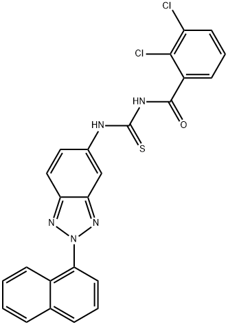 N-(2,3-dichlorobenzoyl)-N'-[2-(1-naphthyl)-2H-1,2,3-benzotriazol-5-yl]thiourea 结构式