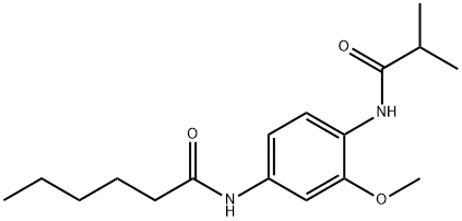 N-[4-(isobutyrylamino)-3-methoxyphenyl]hexanamide 结构式