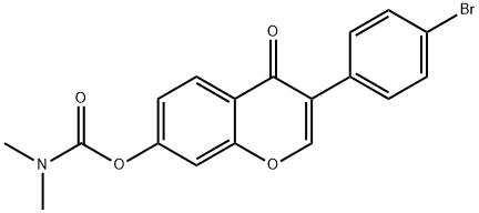 3-(4-bromophenyl)-4-oxo-4H-chromen-7-yldimethylcarbamate 结构式