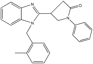 4-[1-(2-methylbenzyl)-1H-benzimidazol-2-yl]-1-phenyl-2-pyrrolidinone 结构式