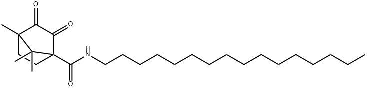 N-hexadecyl-4,7,7-trimethyl-2,3-dioxobicyclo[2.2.1]heptane-1-carboxamide 结构式