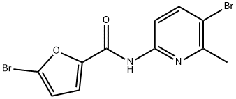 5-bromo-N-(5-bromo-6-methyl-2-pyridinyl)-2-furamide 结构式