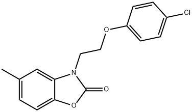 3-[2-(4-chlorophenoxy)ethyl]-5-methyl-1,3-benzoxazol-2(3H)-one 结构式