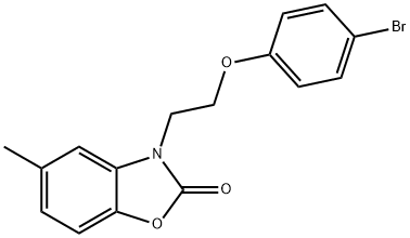 3-[2-(4-bromophenoxy)ethyl]-5-methyl-1,3-benzoxazol-2(3H)-one 结构式