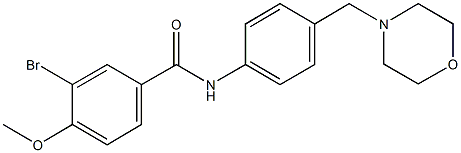 3-bromo-4-methoxy-N-[4-(4-morpholinylmethyl)phenyl]benzamide 结构式