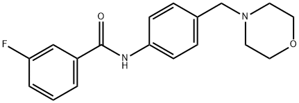 3-fluoro-N-[4-(morpholin-4-ylmethyl)phenyl]benzamide 结构式