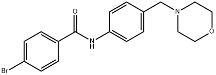 4-bromo-N-[4-(morpholin-4-ylmethyl)phenyl]benzamide 结构式