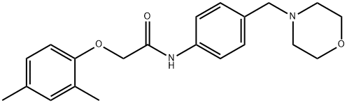 2-(2,4-dimethylphenoxy)-N-[4-(4-morpholinylmethyl)phenyl]acetamide 结构式