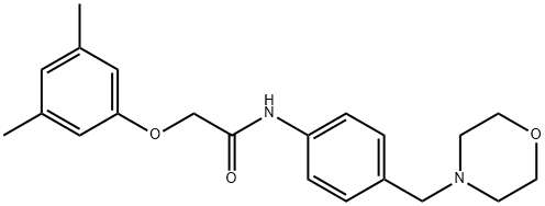 2-(3,5-dimethylphenoxy)-N-[4-(4-morpholinylmethyl)phenyl]acetamide 结构式