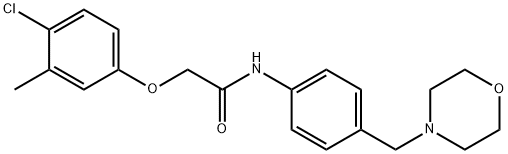 2-(4-chloro-3-methylphenoxy)-N-[4-(4-morpholinylmethyl)phenyl]acetamide 结构式