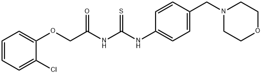 N-[(2-chlorophenoxy)acetyl]-N'-[4-(4-morpholinylmethyl)phenyl]thiourea 结构式