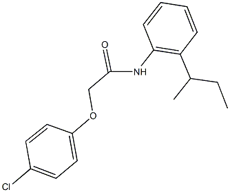 N-(2-sec-butylphenyl)-2-(4-chlorophenoxy)acetamide 结构式