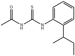 N-acetyl-N'-(2-sec-butylphenyl)thiourea 结构式