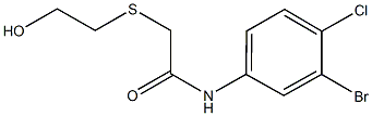 N-(3-bromo-4-chlorophenyl)-2-[(2-hydroxyethyl)sulfanyl]acetamide 结构式