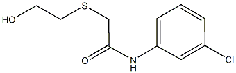 N-(3-chlorophenyl)-2-[(2-hydroxyethyl)sulfanyl]acetamide 结构式
